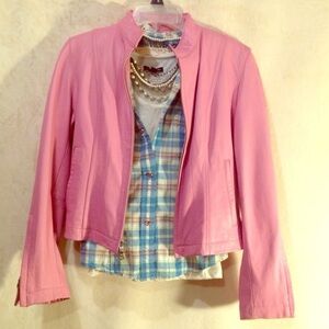 Pink LEATHER Jacket